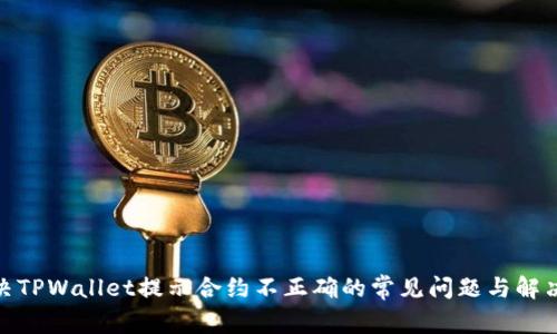 : 解决TPWallet提示合约不正确的常见问题与解决方案